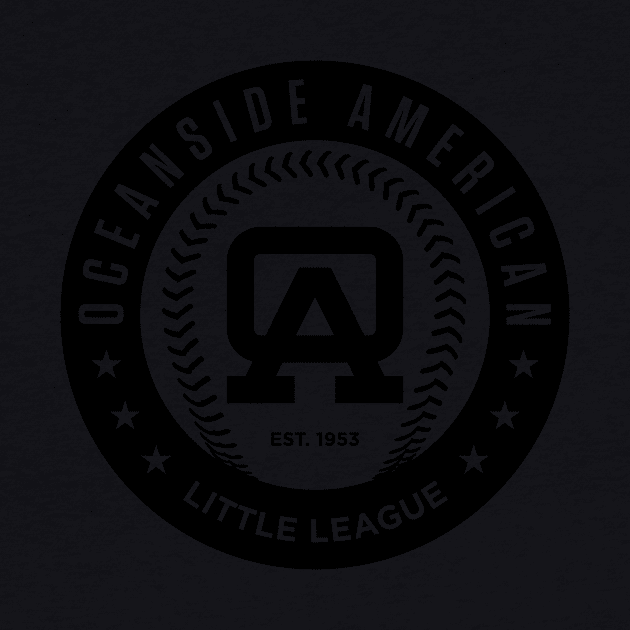 OALL Circle League Logo - Black by Oceanside American Little League